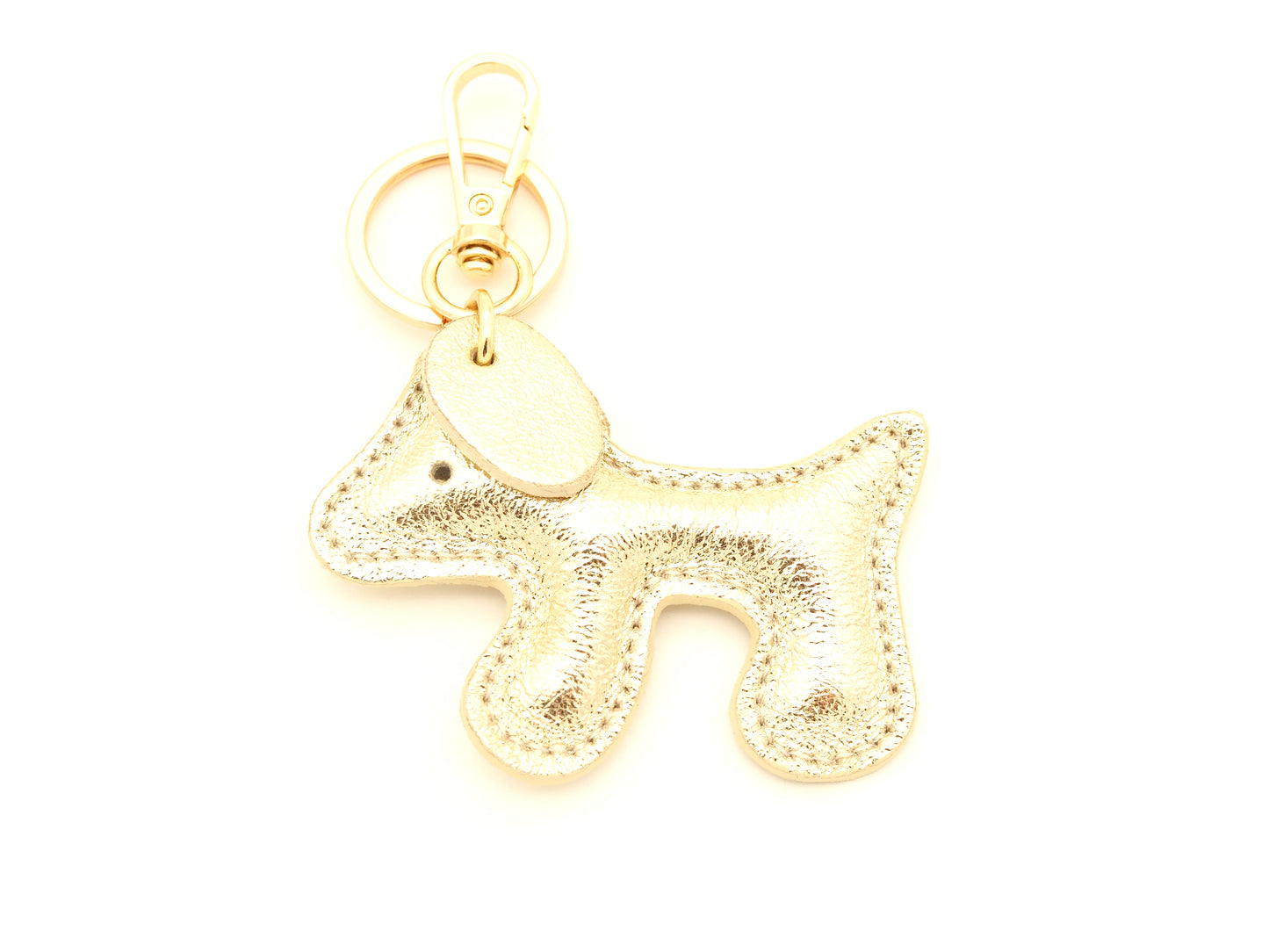Doggy Keychain Metallic Gold