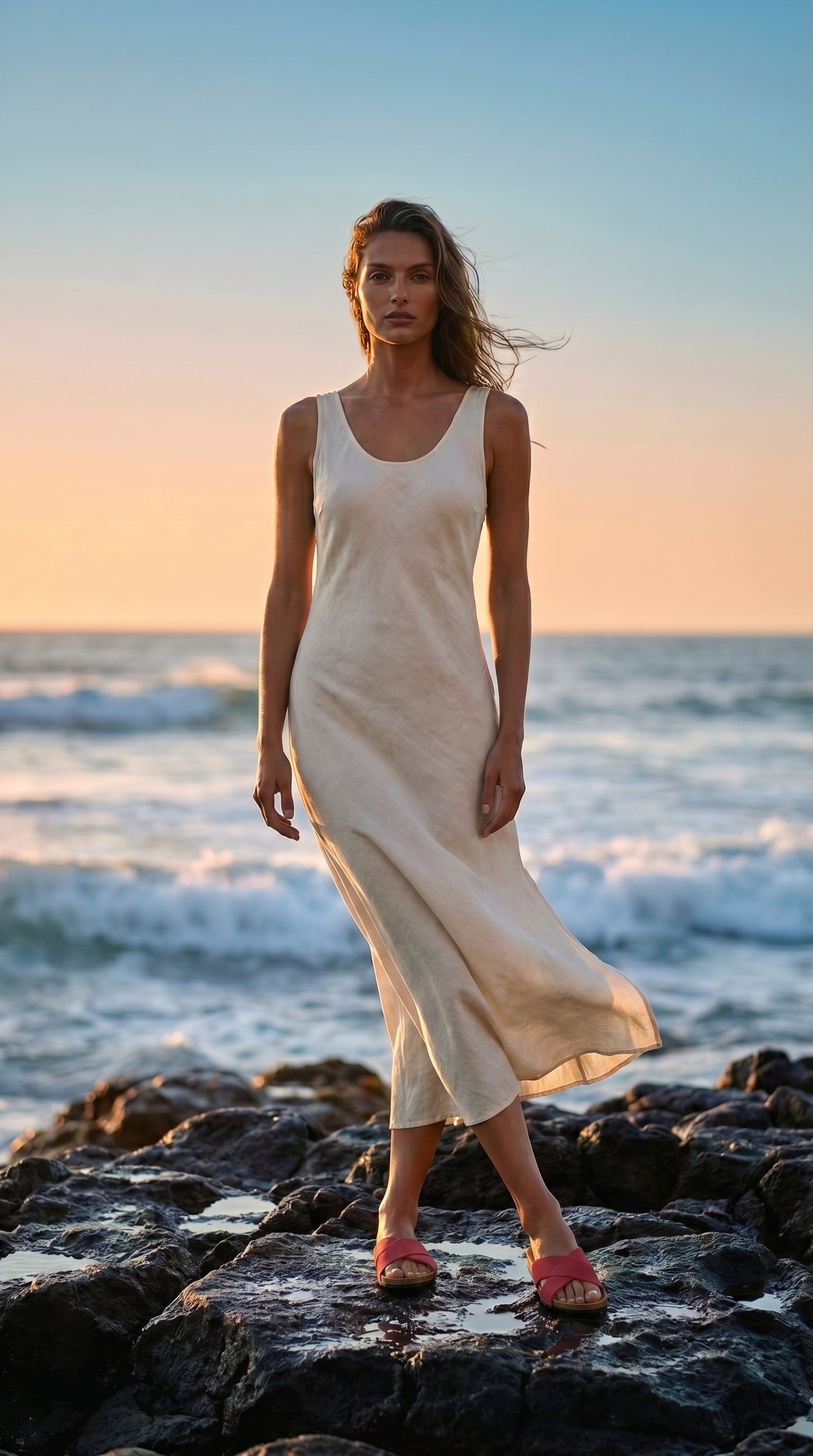 Busche Tropez Sandale carmin rot