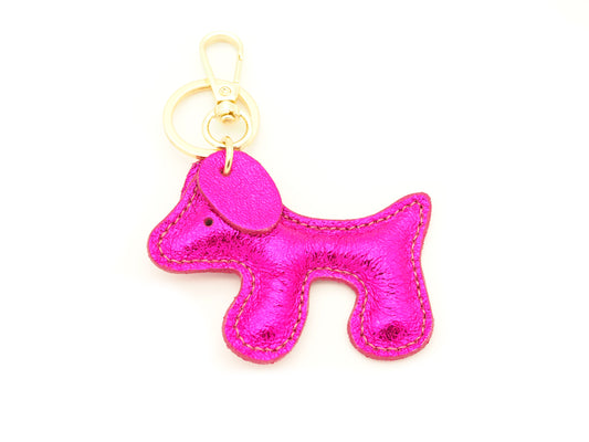Doggy Keychain Metallic Pink